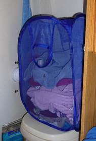 Laundry Bag ride in Bathroom